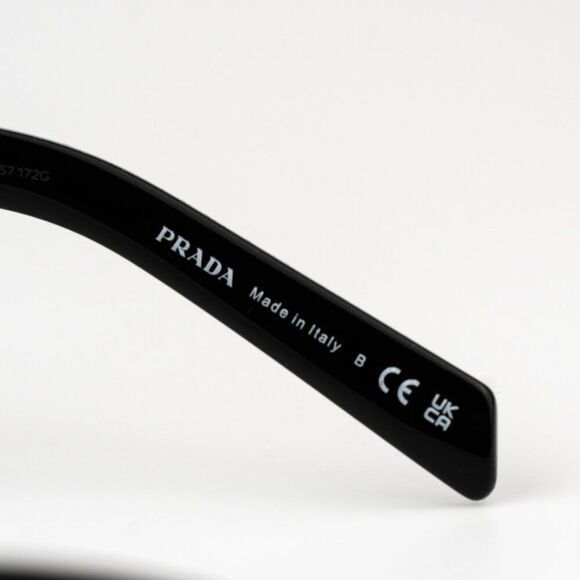 NEW Prada PR10ZSF 16K40K Black Petrol Green Square Unisex Sunglasses - Picture 8 of 11